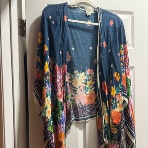 Rachel Zoe Floral Kimono - Blue and Multicolor